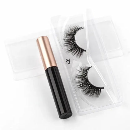 Magnetic Eyelashes Set with Waterproof Eyeliner and Tweezer - Allure SocietyFalse Eyelashes