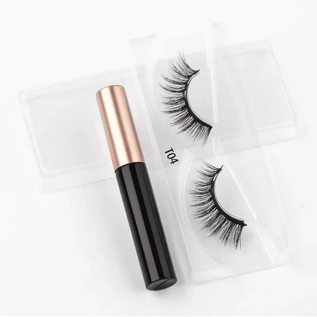 Magnetic Eyelashes Set with Waterproof Eyeliner and Tweezer - Allure SocietyFalse Eyelashes