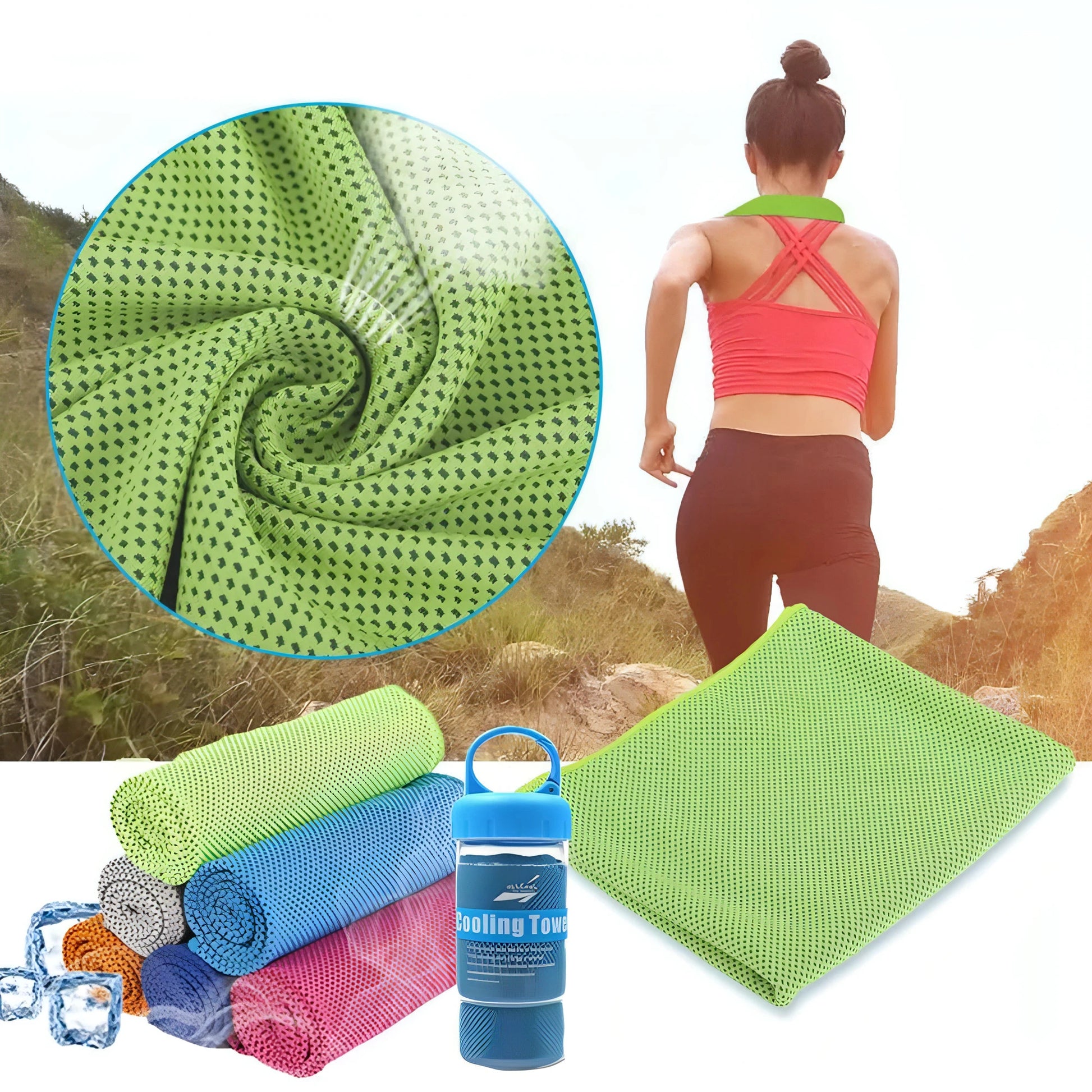 Microfiber Rapid Cooling Sport Towel - Allure SocietyYoga Towel and Blankets