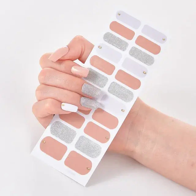 Semi Cured Gel Nail Wraps Full Cover Adhesive Manicure Decoration - Allure SocietyFalse Nail Kits and Dryers