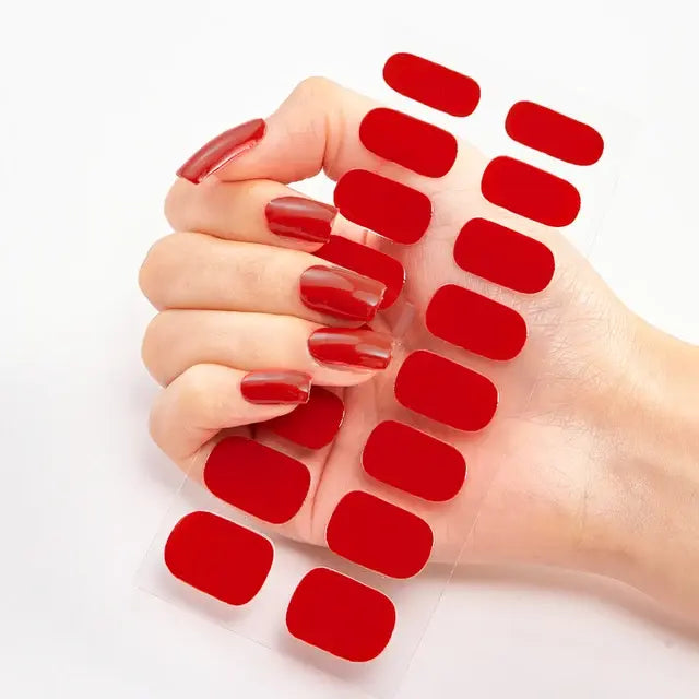 Semi Cured Gel Nail Wraps Full Cover Adhesive Manicure Decoration - Allure SocietyFalse Nail Kits and Dryers