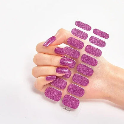 Semi Cured Gel Nail Wraps Full Cover Adhesive Manicure Decoration - Allure SocietyFalse Nail Kits and Dryers