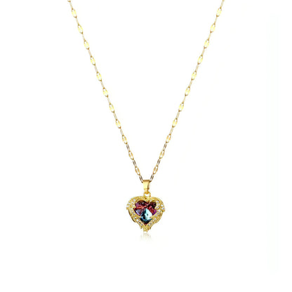 Ocean Heart Crystal Necklace - Allure SocietyNecklaces