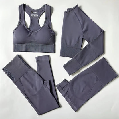 2/3/4PCS Seamless Yoga Activewear Set - Allure SocietyActivewear Sets