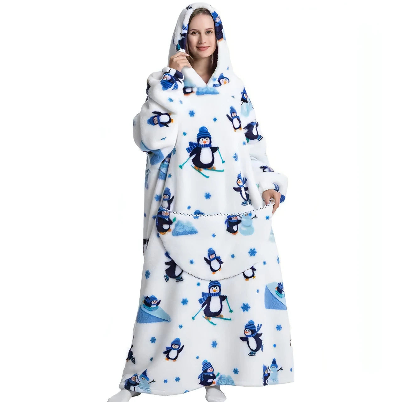 Oversized Long Fleece Blanket Hoodie - Allure SocietyLoungewear One Piece's