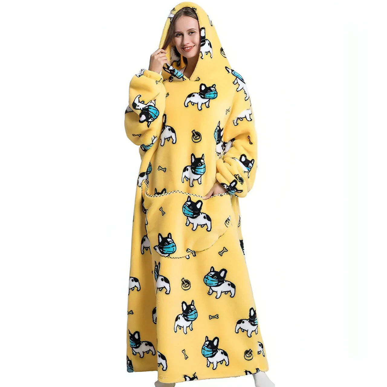 Oversized Long Fleece Blanket Hoodie - Allure SocietyLoungewear One Piece's