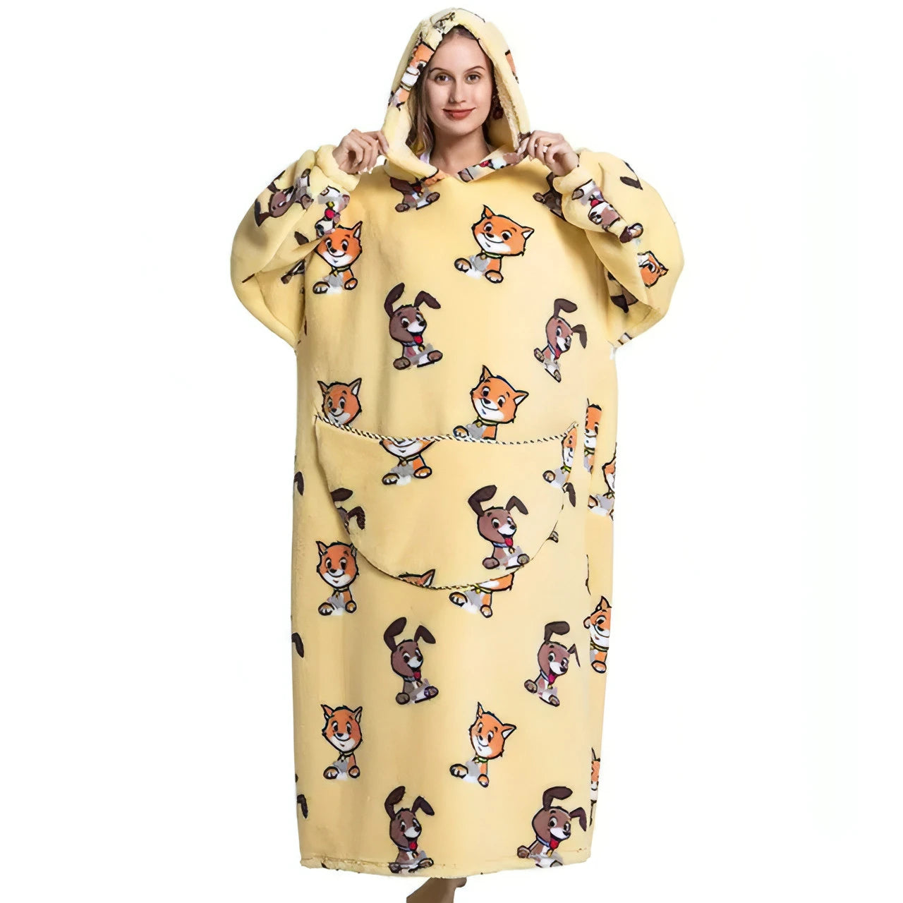 Oversized Long Fleece Blanket Hoodie - Allure SocietyLoungewear One Piece's