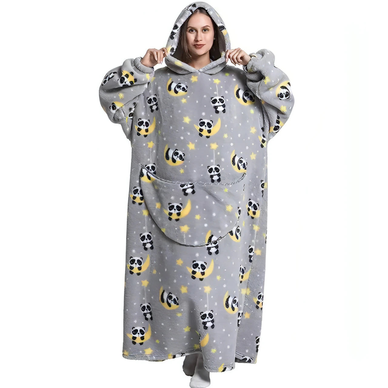 Oversized Long Fleece Blanket Hoodie - Allure SocietyLoungewear One Piece's