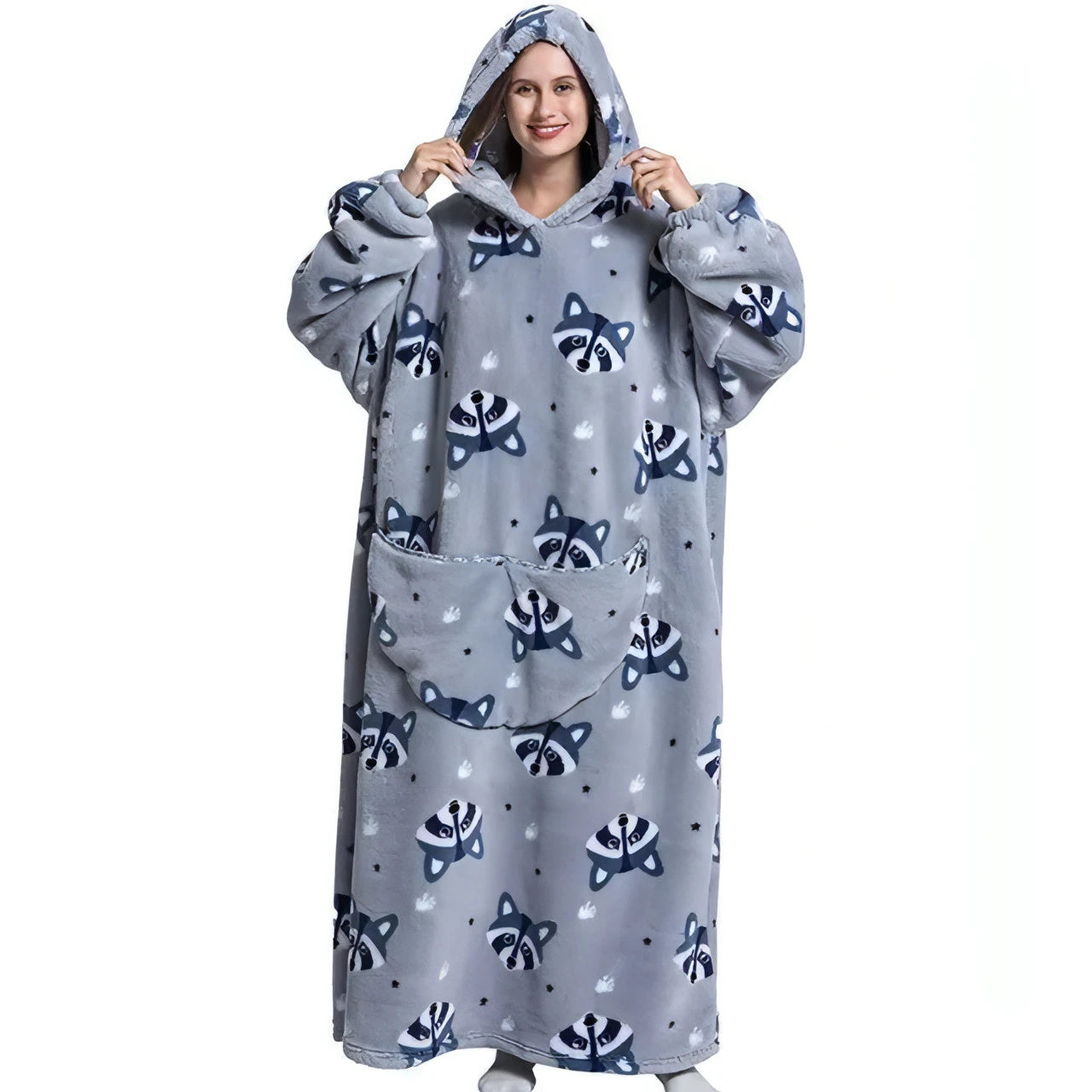 Oversized Long Fleece Blanket Hoodie - Allure SocietyLoungewear One Piece's