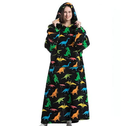 Oversized Long Fleece Blanket Hoodie - Allure SocietyLoungewear One Piece's