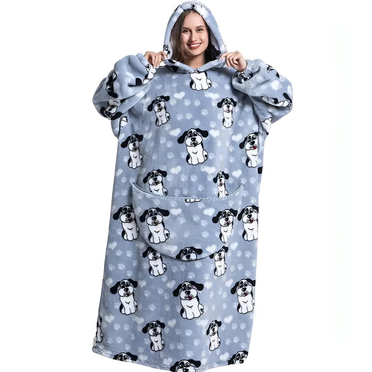 Oversized Long Fleece Blanket Hoodie - Allure SocietyLoungewear One Piece's