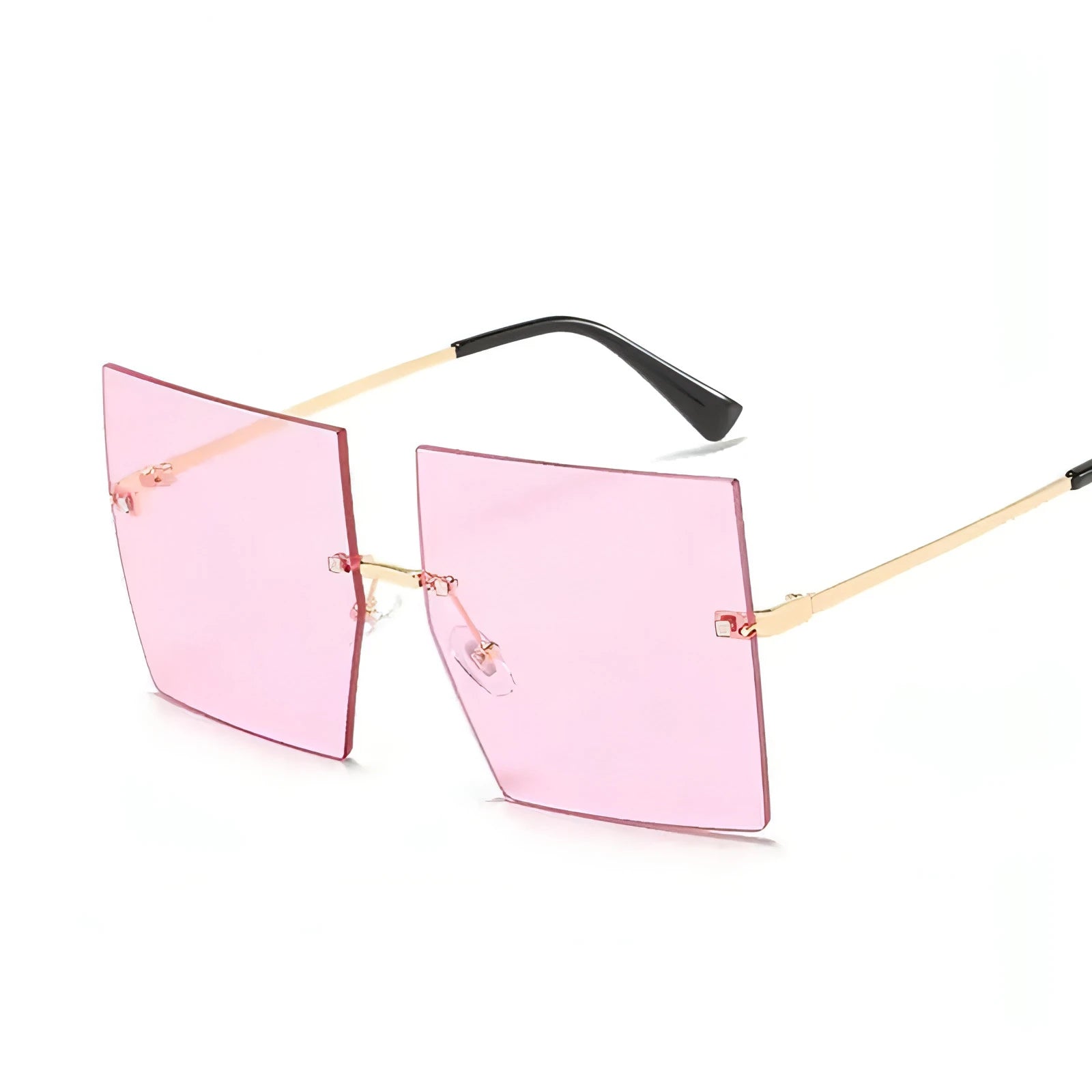 Oversized Rimless Square Sunglasses - Allure SocietyUV Sunglasses