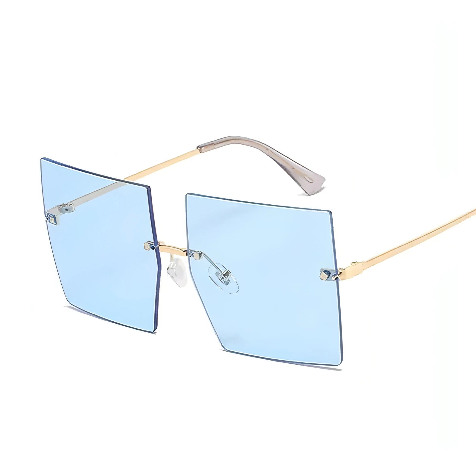 Oversized Rimless Square Sunglasses - Allure SocietyUV Sunglasses