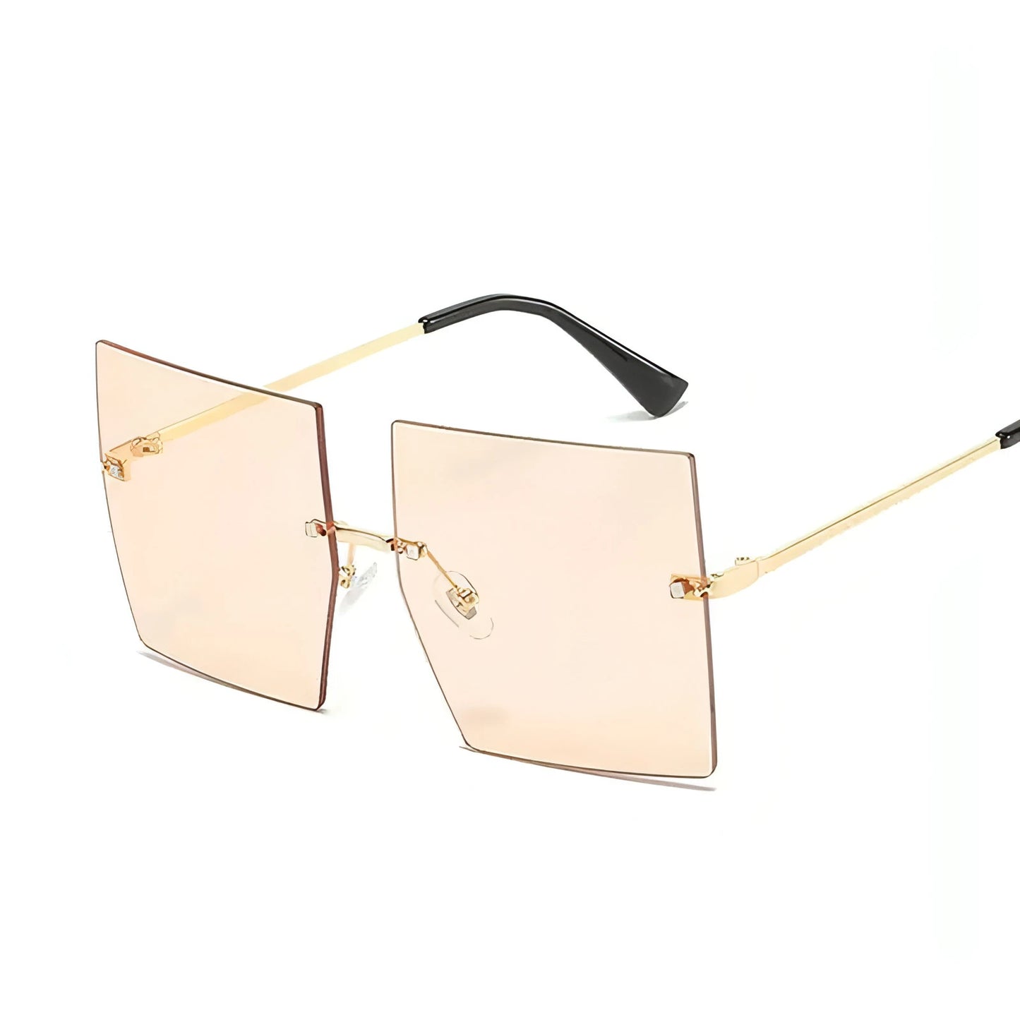 Oversized Rimless Square Sunglasses - Allure SocietyUV Sunglasses