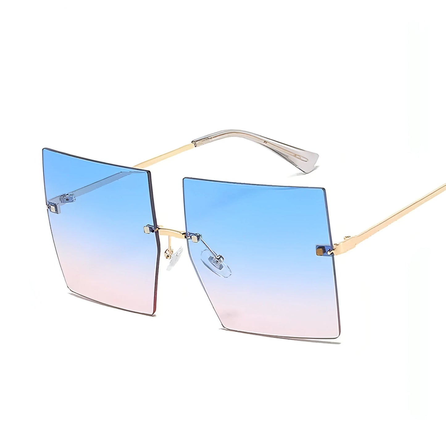 Oversized Rimless Square Sunglasses - Allure SocietyUV Sunglasses