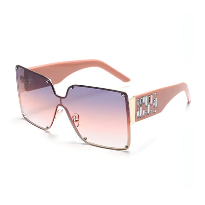 Oversized Weekend Rimless Sunglasses - Allure SocietyUV Sunglasses