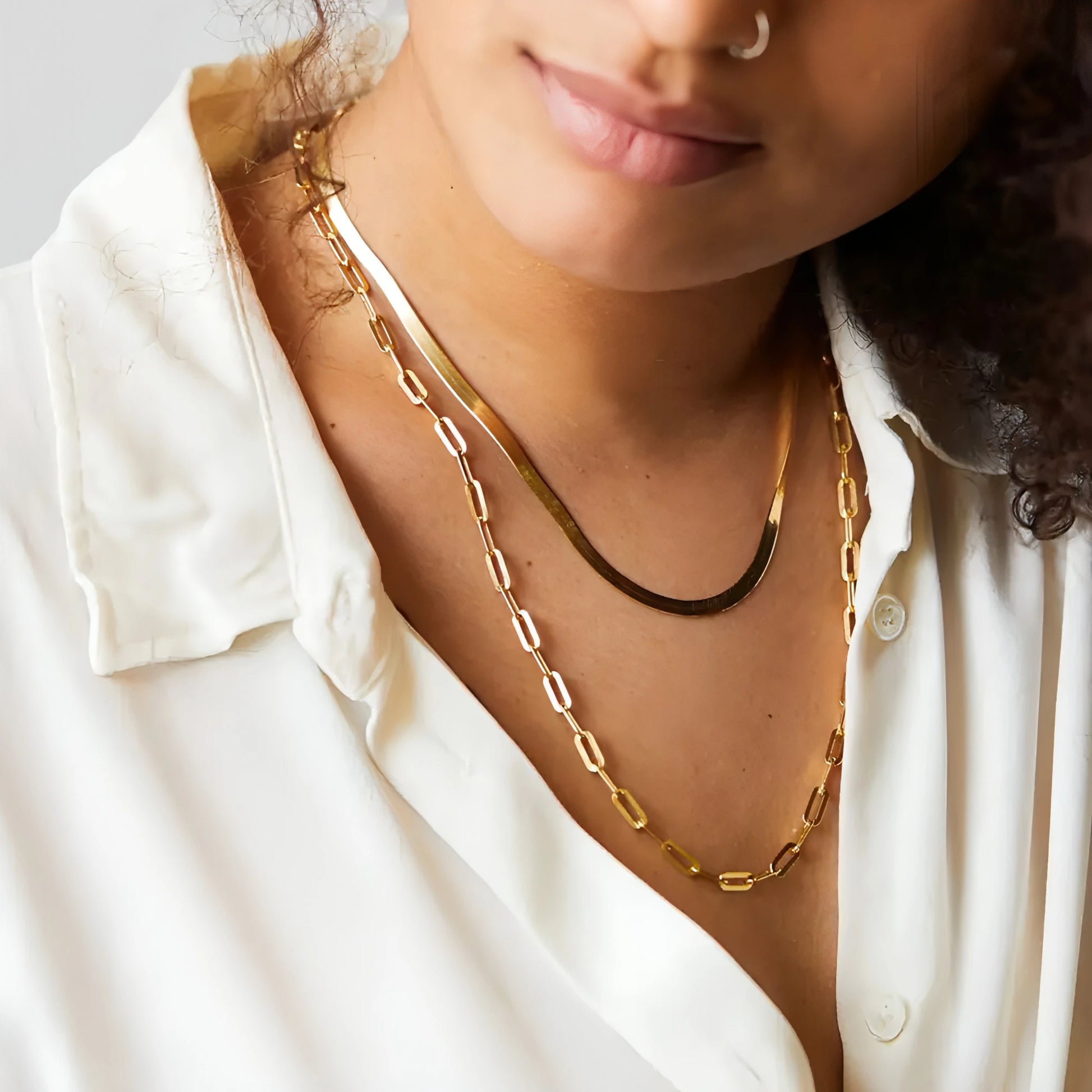 Paperclip Link Chain Necklace - Allure SocietyNecklaces