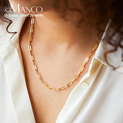 Paperclip Link Chain Necklace - Allure SocietyNecklaces