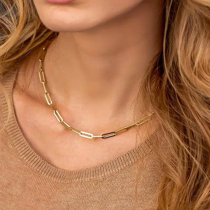 Paperclip Link Chain Necklace - Allure SocietyNecklaces