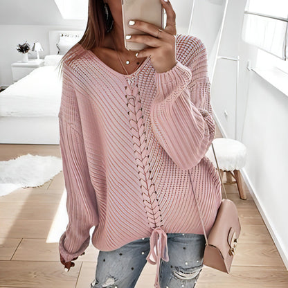 Patchwork Knitted Pullover Sweater - Allure SocietyCasualwear Tops