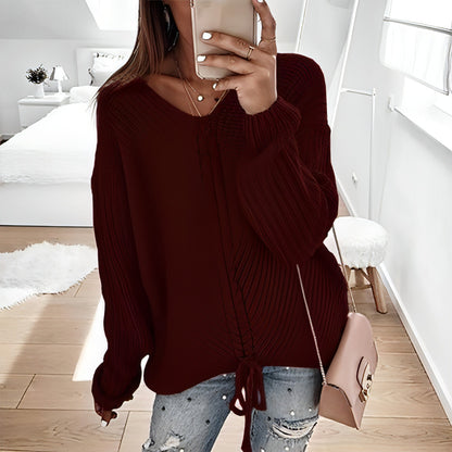 Patchwork Knitted Pullover Sweater - Allure SocietyCasualwear Tops