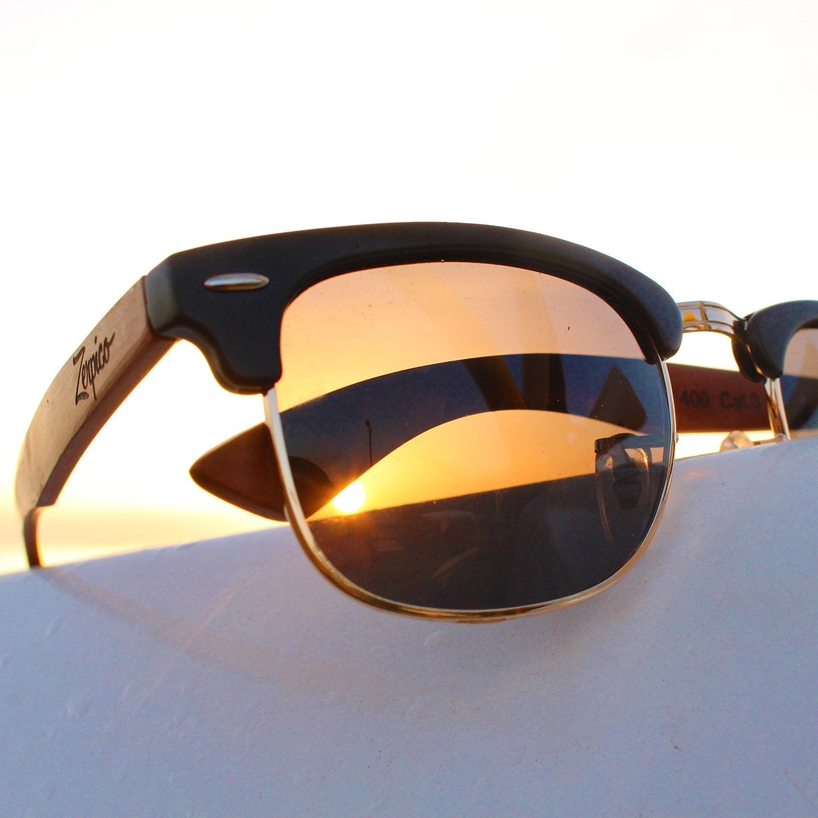 Polarised Eyewood Clubmaster - Adrian - Allure SocietyPolarised Sunglasses