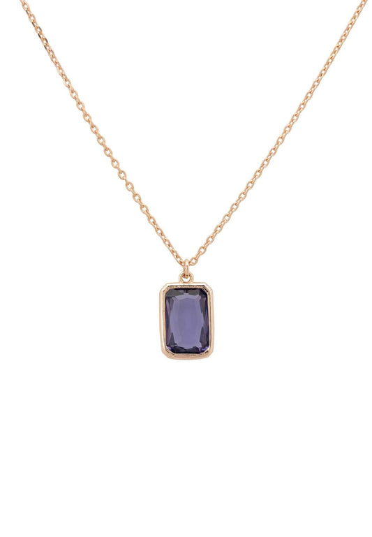 Portofino Necklace Rosegold Amethyst - Allure SocietyNecklaces