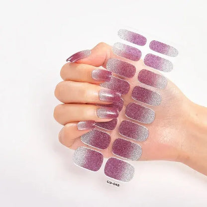 Semi Cured Gel Nail Wraps Full Cover Adhesive Manicure Decoration - Allure SocietyFalse Nail Kits and Dryers