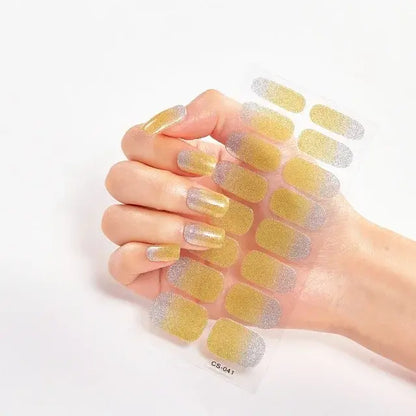 Semi Cured Gel Nail Wraps Full Cover Adhesive Manicure Decoration - Allure SocietyFalse Nail Kits and Dryers