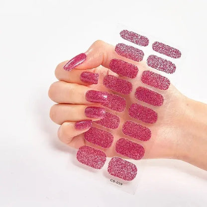 Semi Cured Gel Nail Wraps Full Cover Adhesive Manicure Decoration - Allure SocietyFalse Nail Kits and Dryers