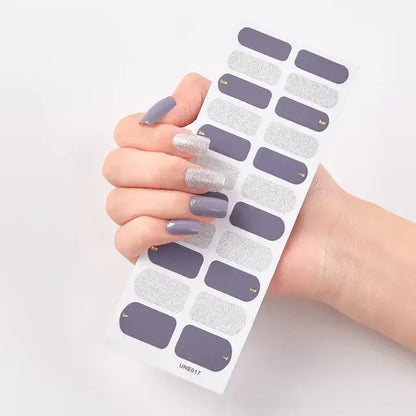 Semi Cured Gel Nail Wraps Full Cover Adhesive Manicure Decoration - Allure SocietyFalse Nail Kits and Dryers