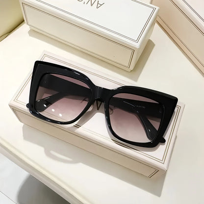 Rectangle Big Frame Cat Eye Sunglasses - Allure SocietyUV Sunglasses