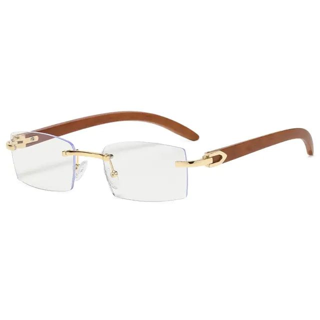 Rectangle Fashion Rimless Sunglasses - Allure SocietyUV Sunglasses