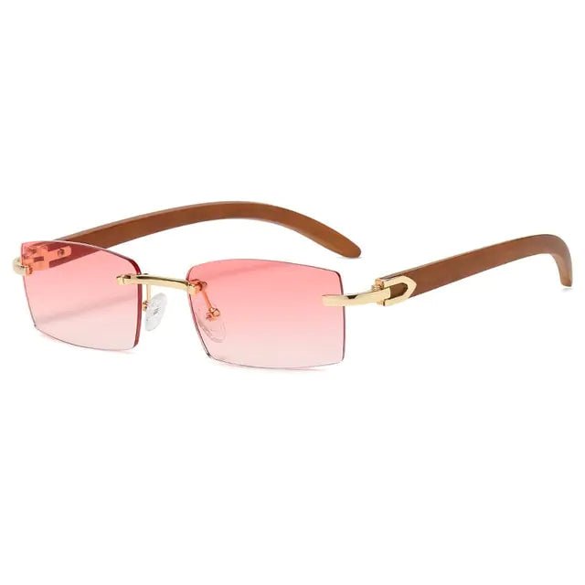 Rectangle Fashion Rimless Sunglasses - Allure SocietyUV Sunglasses