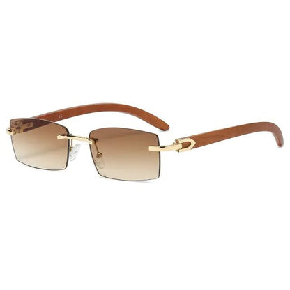 Rectangle Fashion Rimless Sunglasses - Allure SocietyUV Sunglasses