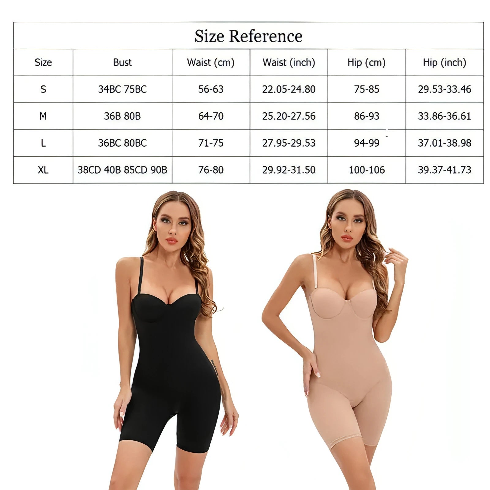 Reductive Slimming Bodysuit with Cup - Allure SocietyShapewear