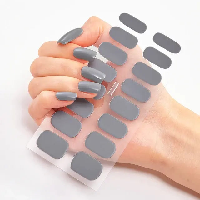 Semi Cured Gel Nail Wraps Full Cover Adhesive Manicure Decoration - Allure SocietyFalse Nail Kits and Dryers