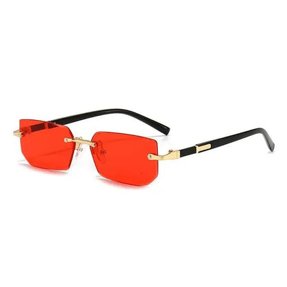 Rimless Sunglasses Rectangle Fashion - Allure SocietyUV Sunglasses