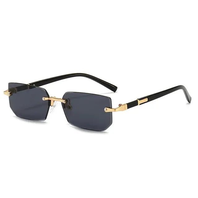 Rimless Sunglasses Rectangle Fashion - Allure SocietyUV Sunglasses