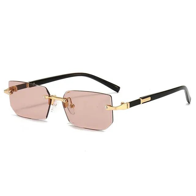 Rimless Sunglasses Rectangle Fashion - Allure SocietyUV Sunglasses