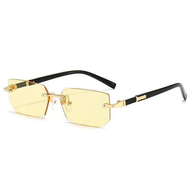 Rimless Sunglasses Rectangle Fashion - Allure SocietyUV Sunglasses