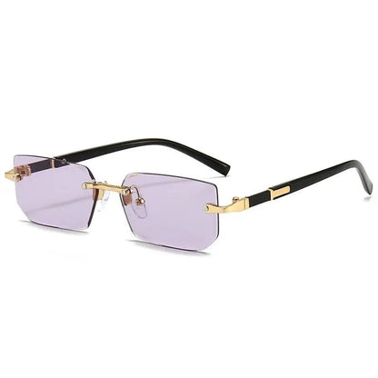 Rimless Sunglasses Rectangle Fashion - Allure SocietyUV Sunglasses