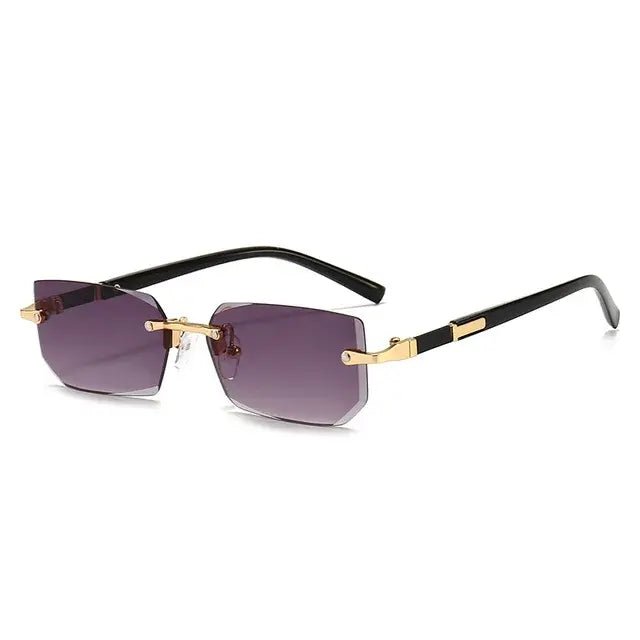 Rimless Sunglasses Rectangle Fashion - Allure SocietyUV Sunglasses