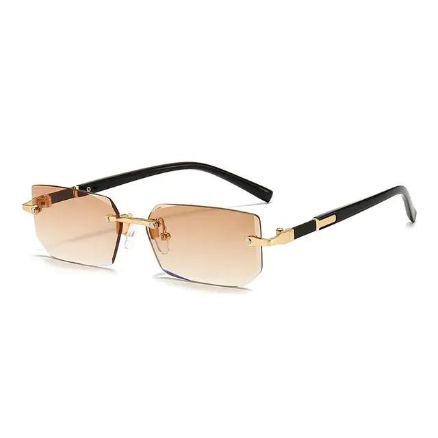 Rimless Sunglasses Rectangle Fashion - Allure SocietyUV Sunglasses