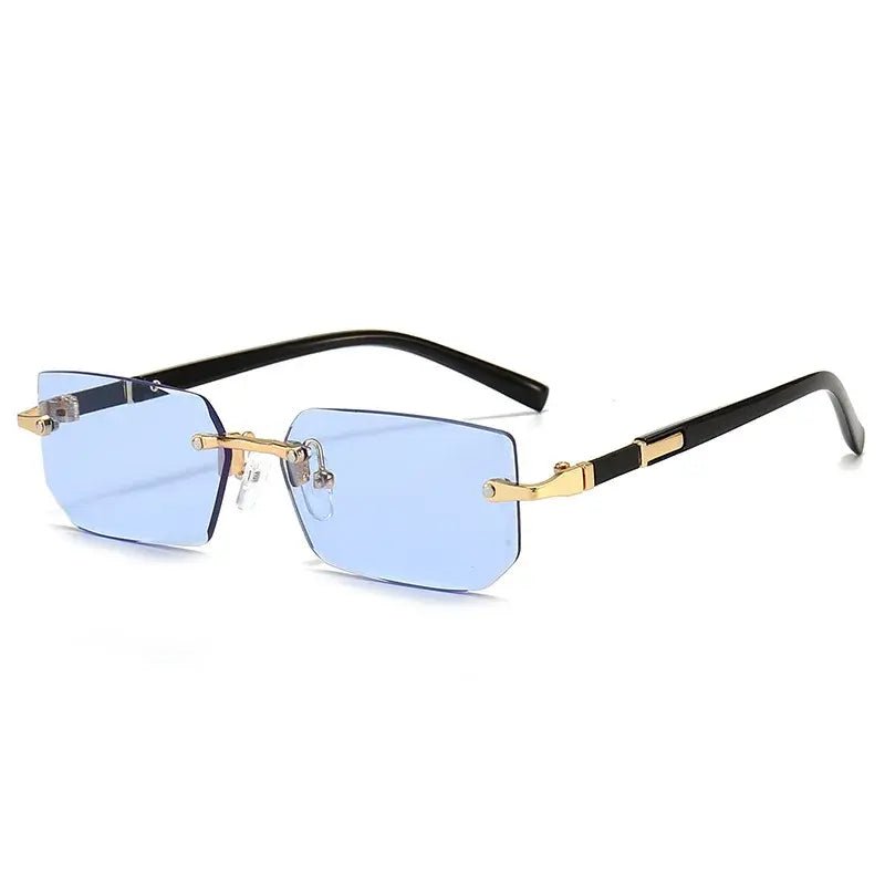 Rimless Sunglasses Rectangle Fashion - Allure SocietyUV Sunglasses