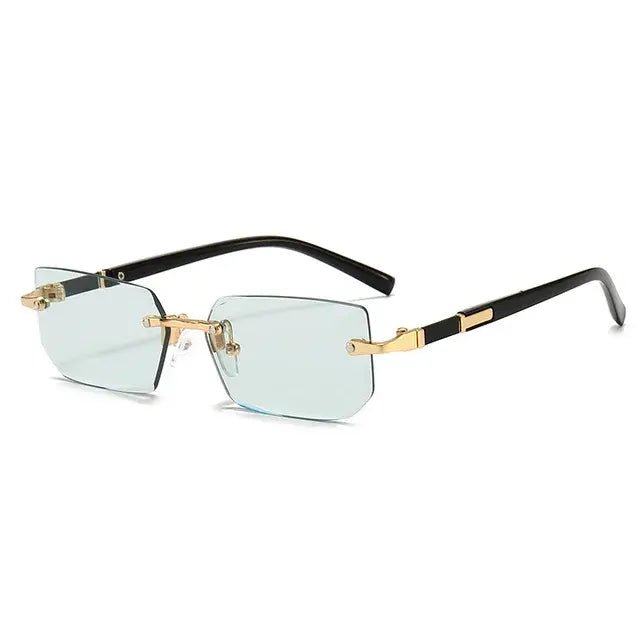 Rimless Sunglasses Rectangle Fashion - Allure SocietyUV Sunglasses