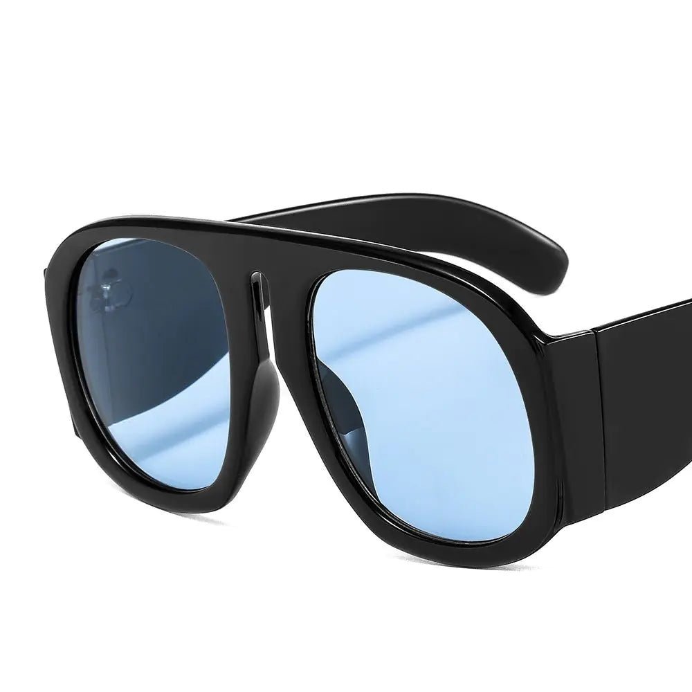 Round Thick Frame Jag Sunglasses - Allure SocietyUV Sunglasses