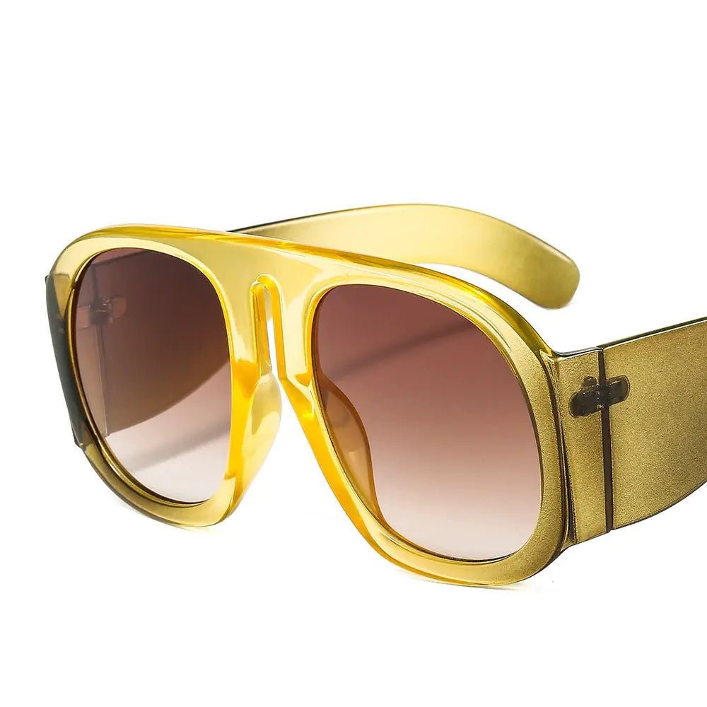 Round Thick Frame Jag Sunglasses - Allure SocietyUV Sunglasses