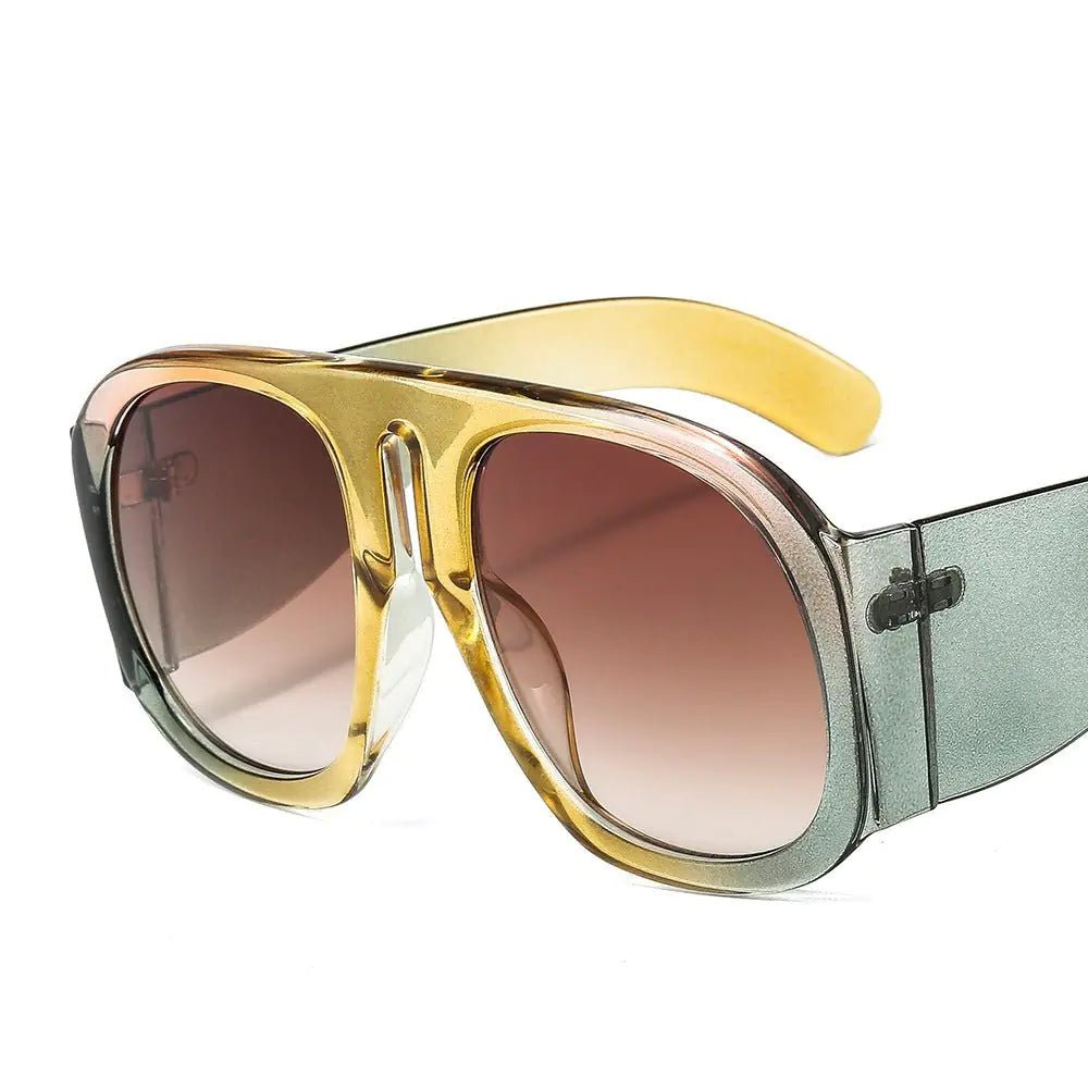 Round Thick Frame Jag Sunglasses - Allure SocietyUV Sunglasses