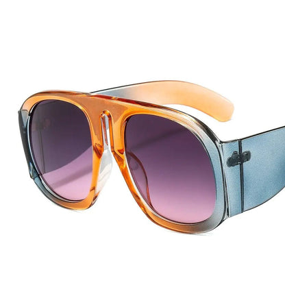 Round Thick Frame Jag Sunglasses - Allure SocietyUV Sunglasses